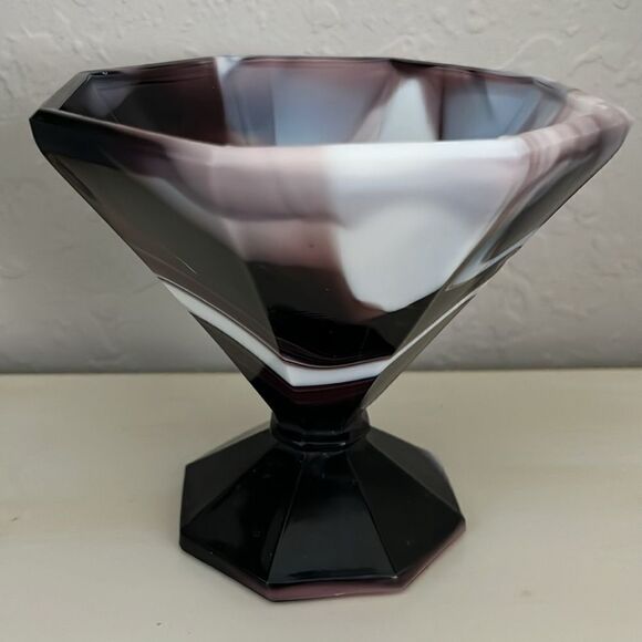 Westmorland Footed Compote Dish Slag Glass - Picture 2 of 10